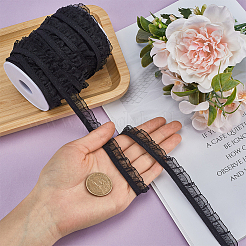 1 рулон двухслойной нейлоновой эластичной кружевной отделки со складками OCOR-GF0003-73B