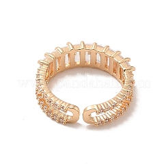 Открытые манжеты из латуни с микропаве кубический цирконий&nbsp;RJEW-R146-17B-KCG