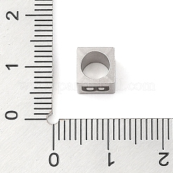Европейские бусины из нержавеющей стали 201&nbsp;LS-STAS-M058-01B-P