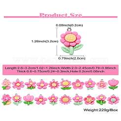 100шт 20 стиля непрозрачные подвески из смолы&nbsp;RESI-CJ0004-44