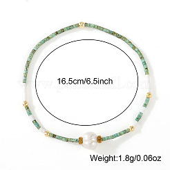 Женские эластичные браслеты из натурального пресноводного жемчуга и окрашенного натурального говлита&nbsp;PF0459-1