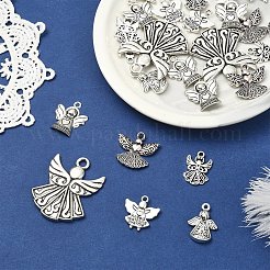 30 pz 6 stili pendenti in lega di stile tibetano&nbsp;TIBEP-YW0012-41