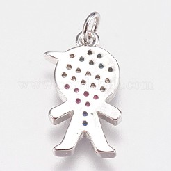 Латунные микро проложить кубического циркония подвески&nbsp;KK-I614-061P