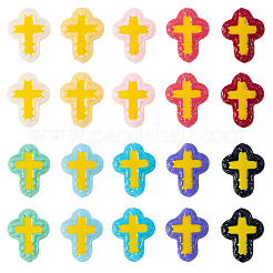 20 шт. двухцветные окрашенные стеклянные бусины BLOW-TA0001-07A