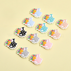 12 шт. 6 цвета пищевые экологически чистые силиконовые бусины SIL-CA0002-27