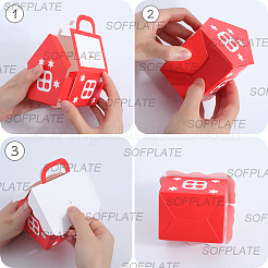 12 шт. рождественские складные подарочные коробки CON-SP0001-03