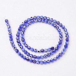 Ручной сглаза бусины бисер нитей LAMP-J082-04-4mm