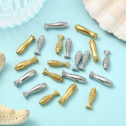 20 шт. 4 стиля бусин из нержавеющей стали 304&nbsp;STAS-YW0003-34