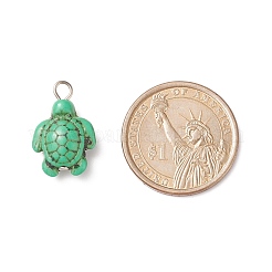 Окрашенные синтетические бирюзовые подвески&nbsp;PALLOY-JF01906-01