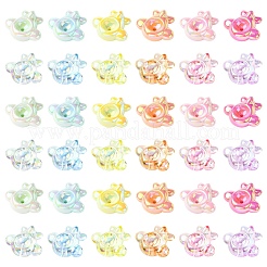 20 шт. 2 стиля светящихся УФ-покрытий непрозрачных акриловых бусин&nbsp;MACR-YW0004-73