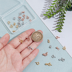 18 комплект из 3-х цветных латунных пружинных застежек и силиконовых бусин KK-PH0011-36