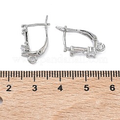 Латунные серьги-кольца из прозрачного кубического циркония&nbsp;KK-Z143-07P