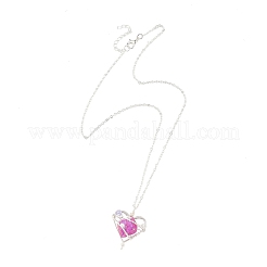 5 unidad de colgante de corazón de cuarzo natural galvanizado en 5 colores&nbsp;NJEW-TA00256