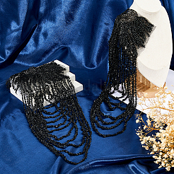 2 шт. эполеты с кисточками из смоляных бусин FIND-FH0016-57B