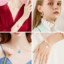 12 шт. подвески из натурального белого нефрита 6 цветов&nbsp;G-SC0002-08B