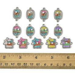 30 шт. 3 стиля подвески-коннекторы из сплава с кристаллами ENAM-FS0003-71P