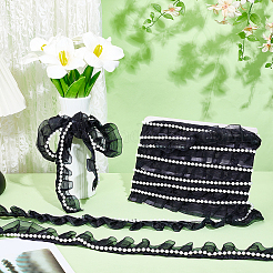 Шифоновая складчатая лента&nbsp;OCOR-WH0070-205A