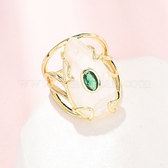Anillos de puño de cristal de cuarzo natural&nbsp;GG-CBA5FCC-03G-03