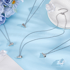 4 collana con ciondolo a forma di tromba in ottone smaltato per donna&nbsp;NJEW-PH0001-58AS
