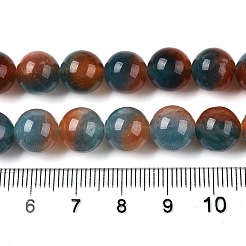 Окрашенные природные белый нефрит бисер пряди&nbsp;G-T138-10mm-210-5