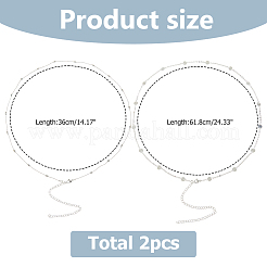 1 шт. цепочка из нержавеющей стали с пайетками на талию AJEW-WH0248-752