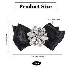 2 шт. съемный бант из полиэстеровой ленты для украшения обуви&nbsp;FIND-FG0003-03C