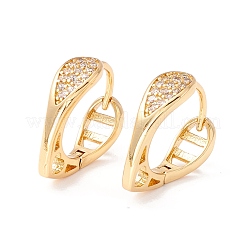 Серьги-кольца с кубическим цирконием в форме сердца EJEW-I260-11G-NR