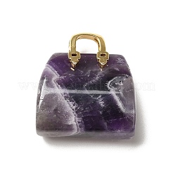 Натуральный аметист латунные подвески&nbsp;KK-E274-01G-18