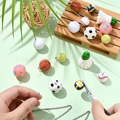 16 шт. 8 подвески из непрозрачной спортивной смолы&nbsp;FIND-CJ0005-35