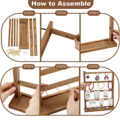 Деревянные стенды для ювелирных изделий ODIS-WH0078-32