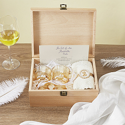 Прямоугольные деревянные коробки на память с крышками&nbsp;CON-WH0101-014