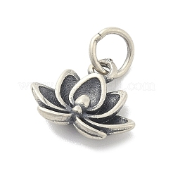 925 подвеска-цветок из стерлингового серебра с соединительными кольцами и 925 штампами STER-M021-02AS-04