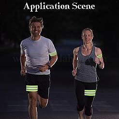 4 шт. полиэстеровые светоотражающие браслеты&nbsp;AJEW-CN0005-23B