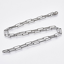 Fabrication de collier de chaîne trombone ovale ronde&nbsp;MAK-S072-04B-B