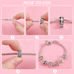 DIY-Armbandherstellungsset im europäischen Stil mit Herz aus Legierung&nbsp;DIY-PH0022-01