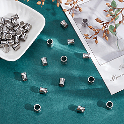 40 шт. европейские бусины из нержавеющей стали STAS-WR0001-17