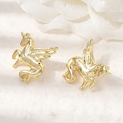Pendientes de latón con forma de caballo&nbsp;EJEW-D352-03G-01