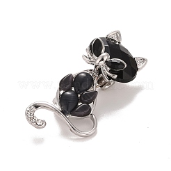 Значок кота из горного хрусталя JEWB-E013-08P