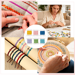 24 filo da ricamo in poliestere a 6 colori&nbsp;DIY-CY0003-59