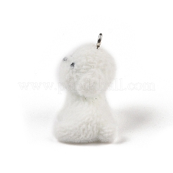 Подвески из флокированной смолы с милыми щенками&nbsp;MACR-P043-L04