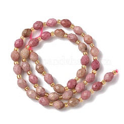 Природные родонит бисер нитей G-F809-A20-01