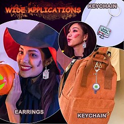 18 шт. 9 стиля акриловый кулон Хэллоуин ужас глаз бусины большой язык любовь скелет рука кулон сделай сам ювелирные изделия аксессуары JX817A