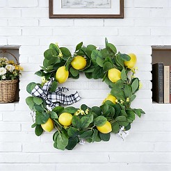 Vite di limone artificiale in plastica e stoffa&nbsp;DIY-WH0504-970