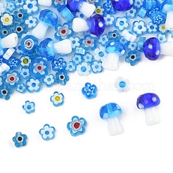 156шт 9 стиля стеклянные бусины миллефиори ручной работы LAMP-FS0001-33
