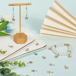 36шт 6 цвета подвески из сплава со стразами RB-SC0001-16