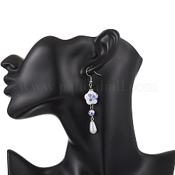 4 пара фарфоровых серег ручной работы&nbsp;EJEW-JE06855