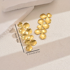 Boucles d'oreilles à tige en forme de feuille en laiton vintage&nbsp;QA7919