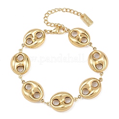 Браслеты-цепочки из нержавеющей стали 304 с кофейными зернами&nbsp;X-BJEW-D359-14B-G