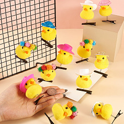 12 Stück 3 Stile Wolle mit Alligator-Haarspangen für Mädchen&nbsp;PHAR-TA0001-21