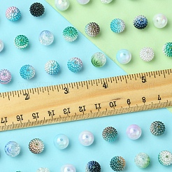 200 шт. 10 вида бусин в виде ягод из искусственного жемчуга и непрозрачного акрила OACR-FS0001-96A